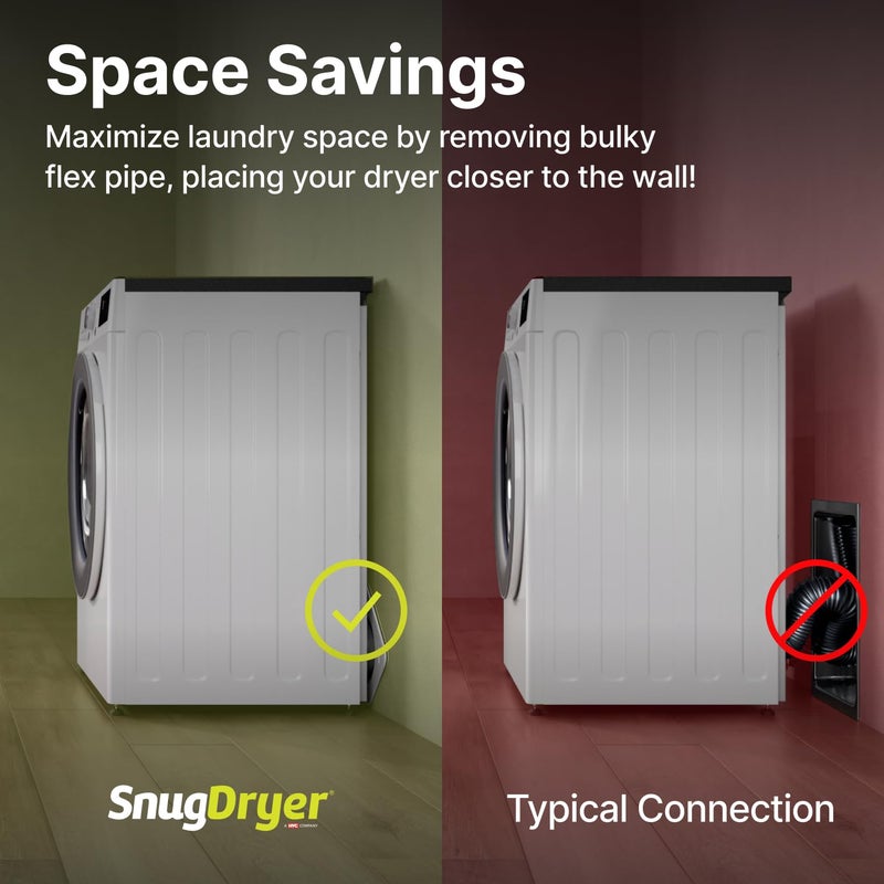 Gardus SnugDryer Space-Saving Dryer Vent Connection Kit, Only For New Construction/Remodeling - Image 4